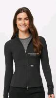 New Size MED Women's FIGS [Personalized] On-Shift Contour Knit Jacket, Black, Retails Over $120!