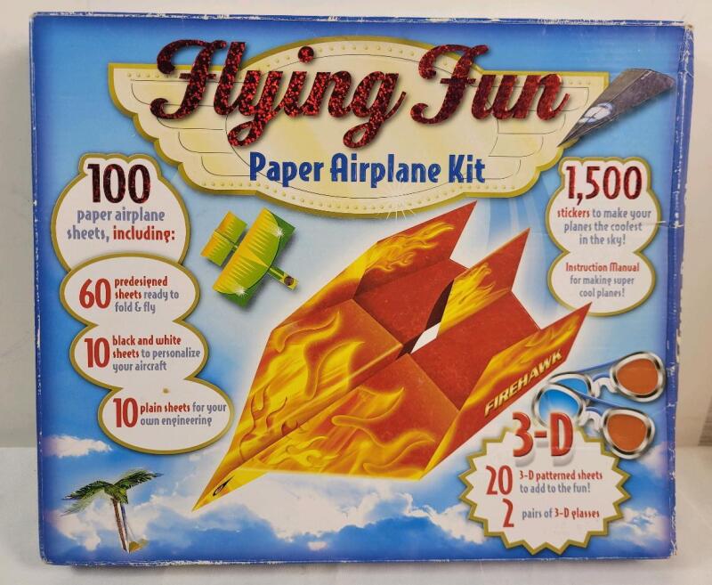 Flying Fun Paper Airplane Kit . Missing 3D Glasses