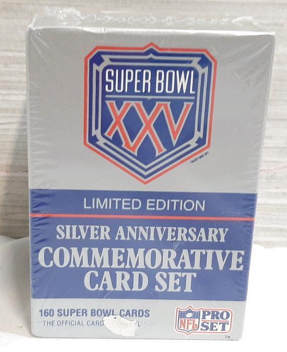 Vintage 1991 Sealed Super Bowl 25 Silver Anniversary Commemorative Card Set | Good Condition