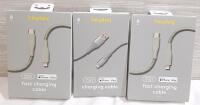 2 New Packs of Heyday Lightning to USB-C 6ft Charging Cables & 1 Lightning to USB-A 4ft Cable