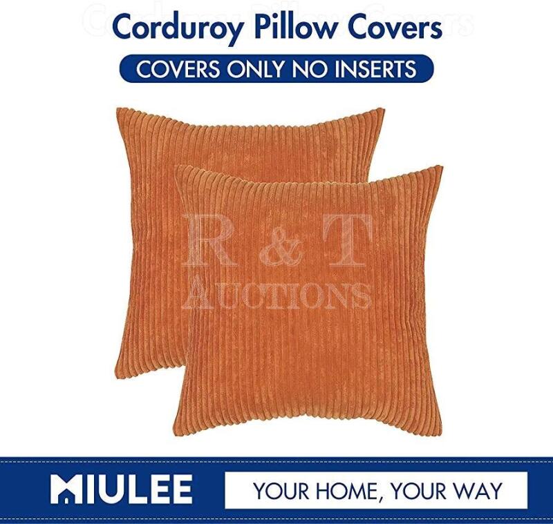 New MIULEE Pack of 2 Fall Corduroy Throw Pillow Covers