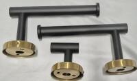 3 New Bathroom Accessories- Toilet Paper Holders and Hook No Hardware