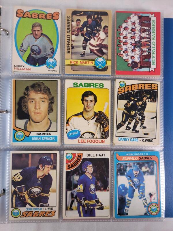 1971 - 2024 Buffalo Sabres NHL Hockey Trading Card Singles , 205 Trading Cards