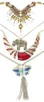4 Vintage to Modern Necklaces : Egyptian Revival-Style, Elephant, Tasseled Butterfly+, Up To 36" Long
