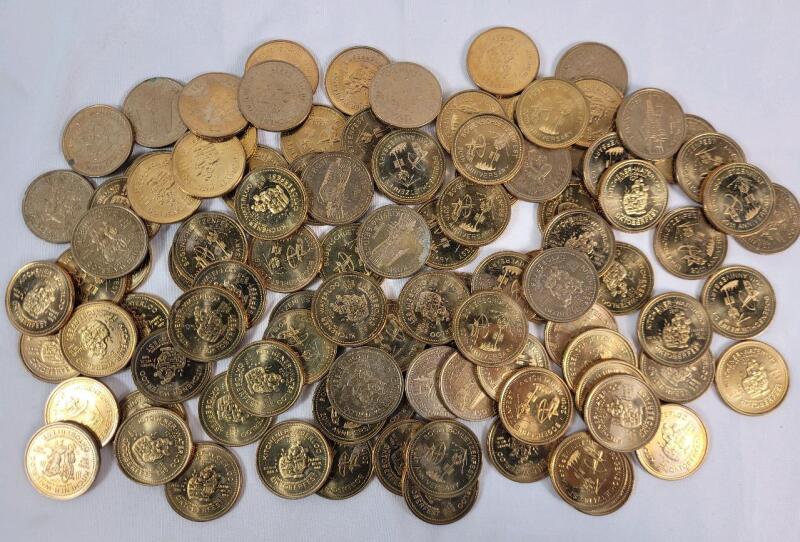 One Hundred (100) 1986 & 1989 Kitchener-Waterloo Oktoberfest Tokens