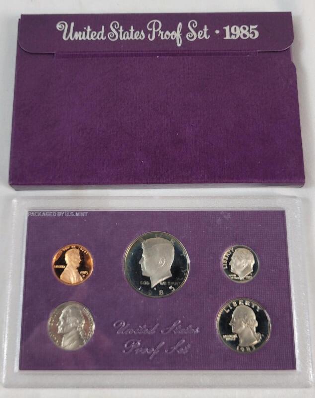 1985 USA Proof Coin Set in Case