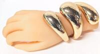 Large Chunky Hinged Wraparound Bubble Cuff Bracelet, One Size Fits Most