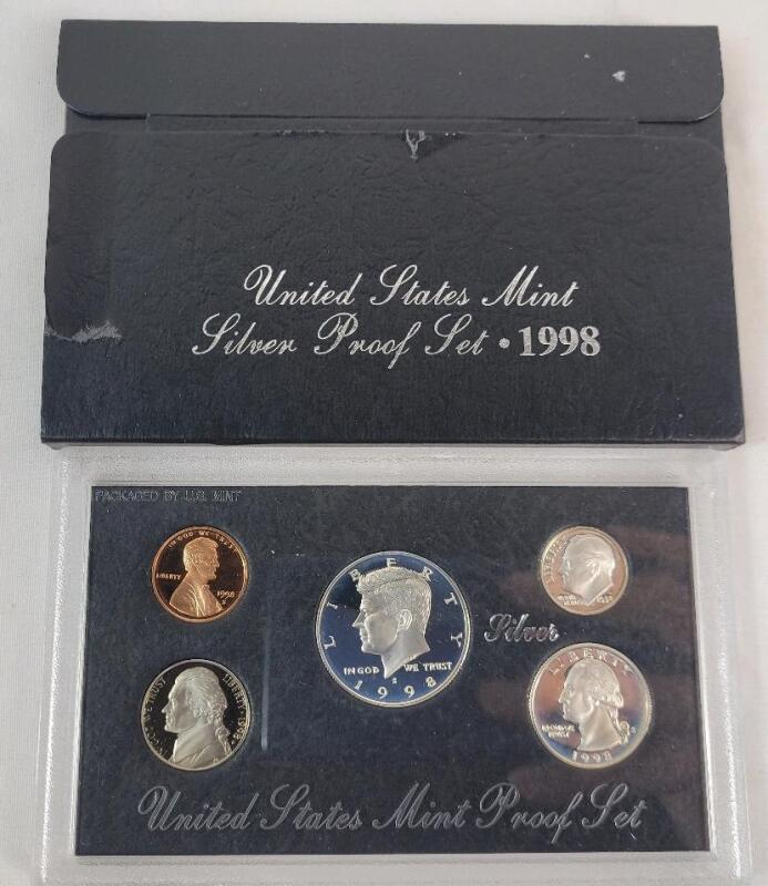 1998 USA Silver Proof Coin Set in Case