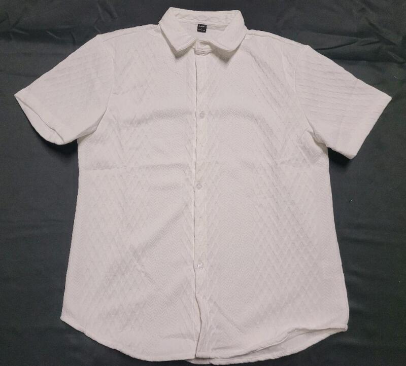 New Men's Sz. Large Manfinity Button-Down Shirt , White