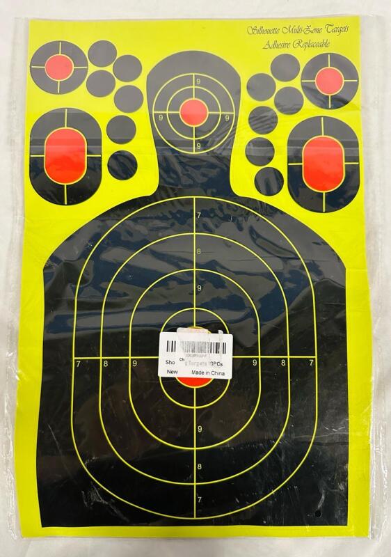 10 New Silhouette Multi-Zone Adhesive Targets