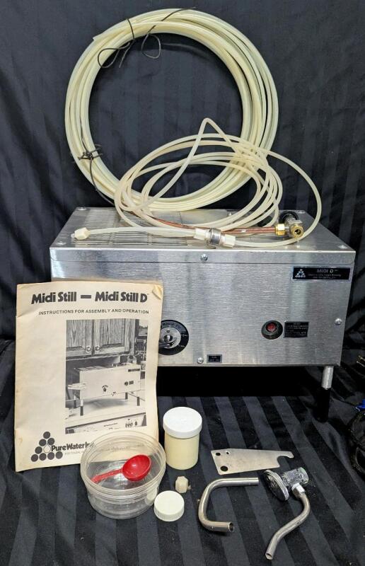 Vintage PureWater Inc MIDI STILL D Model MSD 3.5 Gallon Countertop Water Distiller, 12.5" Tall, Tested For Power