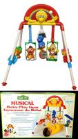 Vintage Complete 1990 SESAME STREET Musical Baby Play Gym, Uses 2 "C" Batteries (Not Included), 25.75" &times; 25.5" &times; 27", Played "Somewhere Over The Rainbow" When Turned On