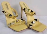 New Women's Sz. 8.5 Cape Robbin Juno Sexy High Open Toe Heels , Yellow . 3.5" Heels