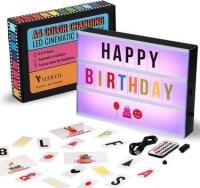 As-New Vudeco A4 Color-Changing LED Cinematic Light Box, Includes Christmas-Themed Parts - See Photos for Components