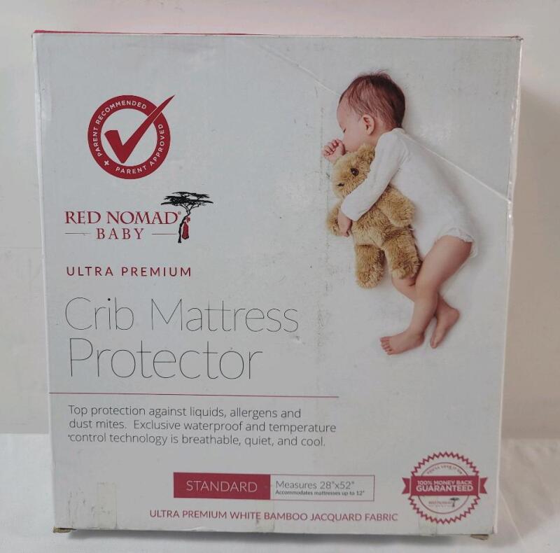 New - Red Nomad Baby Crib Mattress Protector . Measures 28"&times;52"