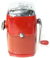 MCM Vintage ICE-O-MAT "Vogue" Model Manual Crank Ice Crusher, 8.5" Tall, Bin Sticks When Being Removed