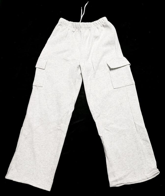 New Size MED Women's Wide-Leg Cargo-Style Drawstring Elastic Waist Jogging Pants