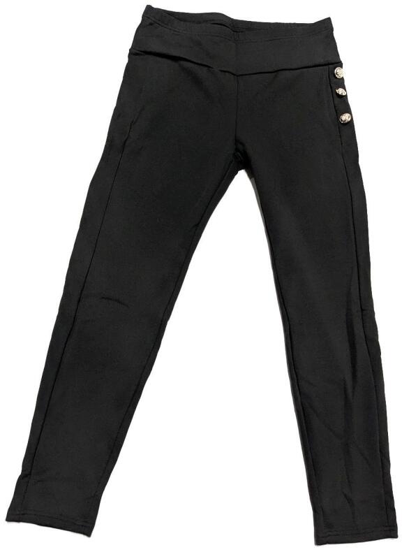 New Size XL Women's Asymmetric Button Detail Super Soft & Warm Lined Leggings