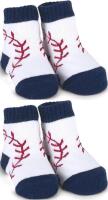 2 New Pairs Size 0-3 Years Newborn Baby Boy BEARINGTON BABY Lil' Slugger Baseball Socks