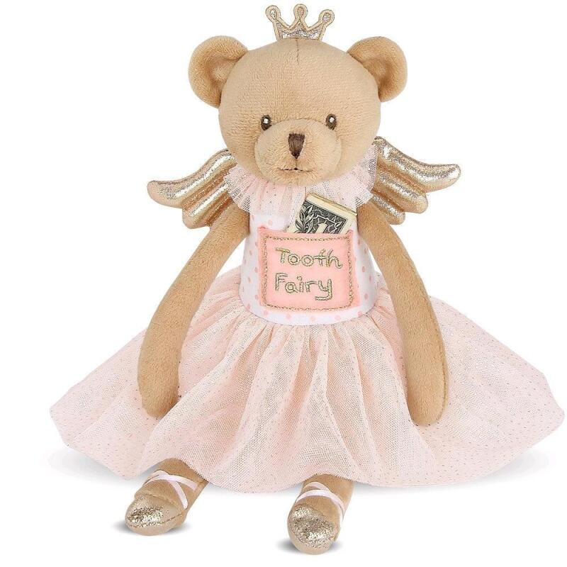 New BEARINGTON Collection Sparkles The Tooth Fairy Plush Teddy Bear, 12.5" Tall With Pocket For Money
