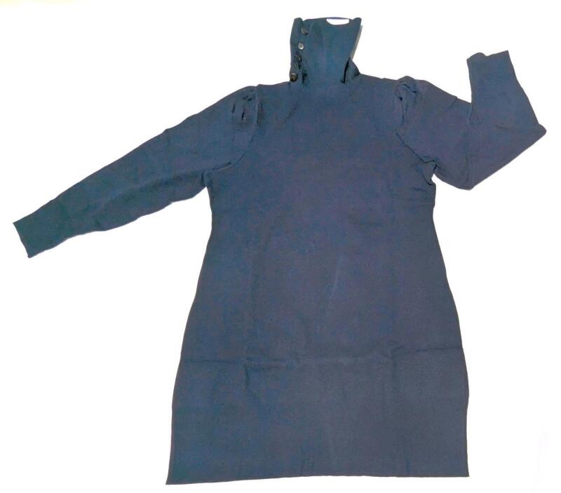 New Size XXL (20) Women's FREE ASSEMBLY Long-Sleeve Split Neck Mini Dress, Color: Darkest Navy