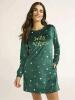 New sz XS Women's Joyspun Velour Sleepshirt with Socks - 2
