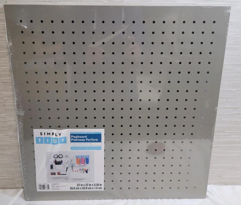New - Simply Tidy Metal Pegboard . Measures 22"&times;22"&times;5/8" .