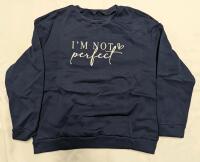 New: Size L Women's - I'm Not Perfect I'm Limited Edition Blue Sweater