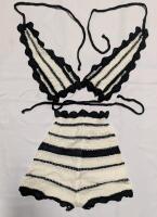 New: Size XXL Women's - Striped Crochet Two Piece Set