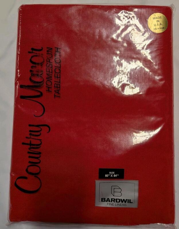 New Bardwil Fine Linnens Homespun Tablecloth. 60" by 84"
