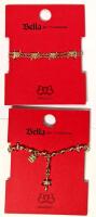 2 New BELLA By Thorne Bracelets : 7.5" Long Barbed Wire With CZ & 7.75" Long Dagger Dangle Bracelet