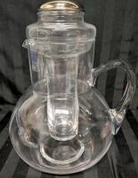 Large Glass Pitcher Infuser. 12"Tall