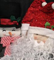 3 New Christmas Decor - 26" Snowmen & 30" Santa Heads