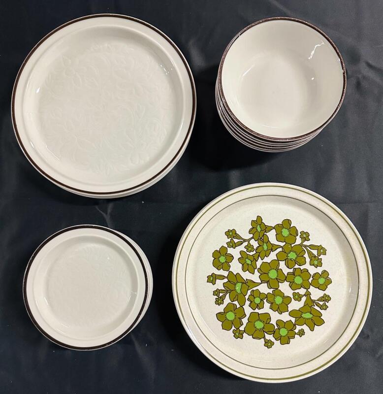 23 Vintage Plates and Bowls, Includes Royal Doulton and Brendan Erin Stone - See Photos and Description