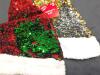 3 New O/S Adult Reversible Sequin Santa Hats - 2