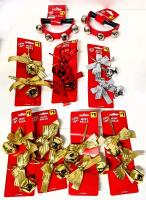 7 New Packs of 2 Decorative Mini-Bells 3" Long & 2 Hand-Held Jingle Bells