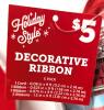 7 New Spools of Fabric Christmas Ribbon Up To 2.5" &times; 30ft - 2