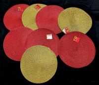 8 New Woven Glitter 14" Diameter Placemats