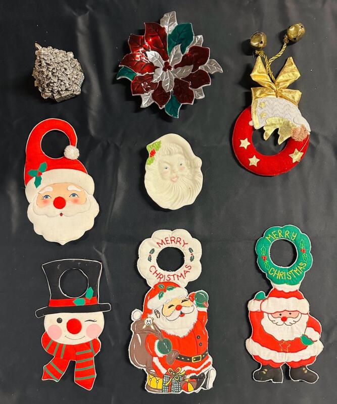 8 Christmas Decorations, Includes 5 Fabric, 1 Porcelain, 2 Metal - Tree (5&rdquo; Tall) Plays &ldquo;O Christmas Tree&rdquo;