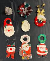 8 Christmas Decorations, Includes 5 Fabric, 1 Porcelain, 2 Metal - Tree (5&rdquo; Tall) Plays &ldquo;O Christmas Tree&rdquo;