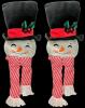 2 New Large 24" (2ft) Long Plush Snowmen Head Wall Decorations