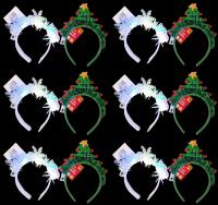 6 New Light-Up Novelty Christmas Headbands