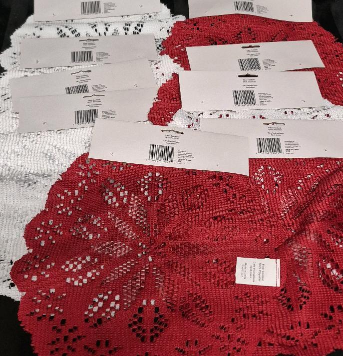 18 New Christmas Lace Doilies 12" Diameter