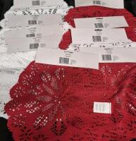 18 New Christmas Lace Doilies 12" Diameter