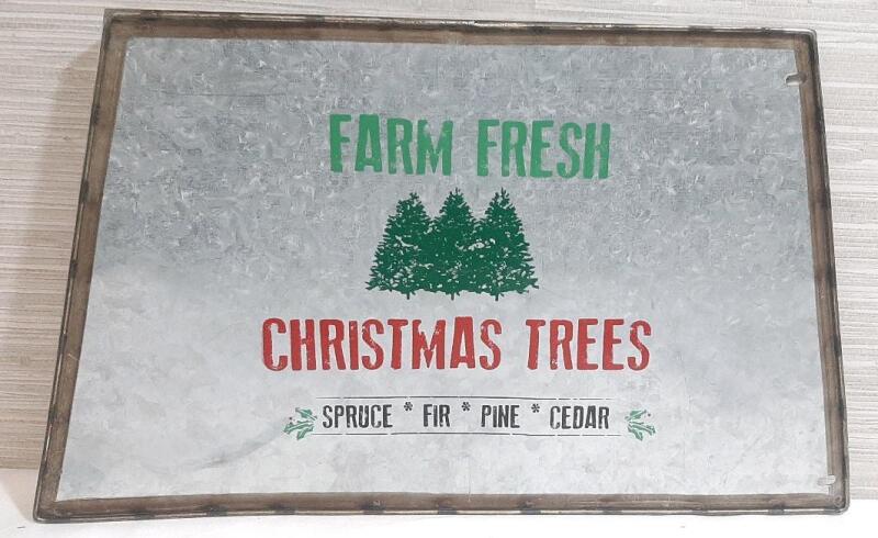 As New Christmas Tree Metal Sign
