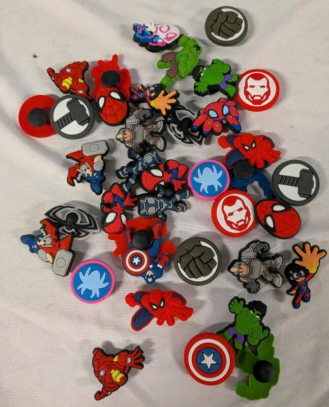 20+ New Superhero Croc Style Shoe Charms.