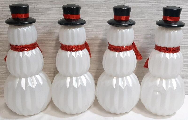 4 New Plastic Snowman Decorations