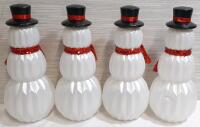 4 New Plastic Snowman Decorations
