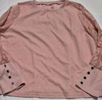 New sz XL Women's Emery Rose Lace Sleeved Top