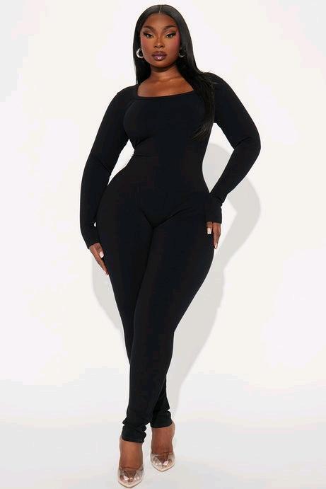 New Size LG Women's Hailey Snatched Jumpsuit, Black - Retails $71